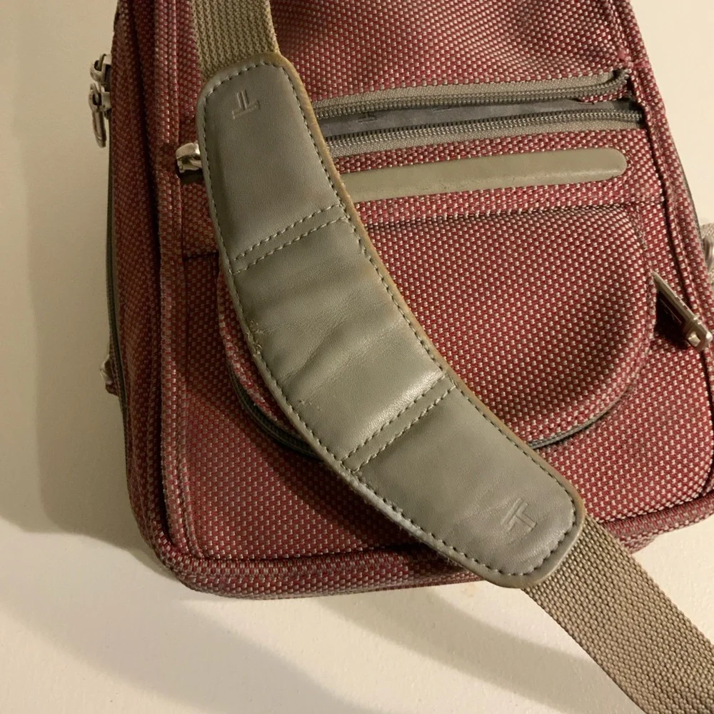 Tumi Men's Alpha Crossbody/Messenger/Travel Bag -Red Ballistic Nylon